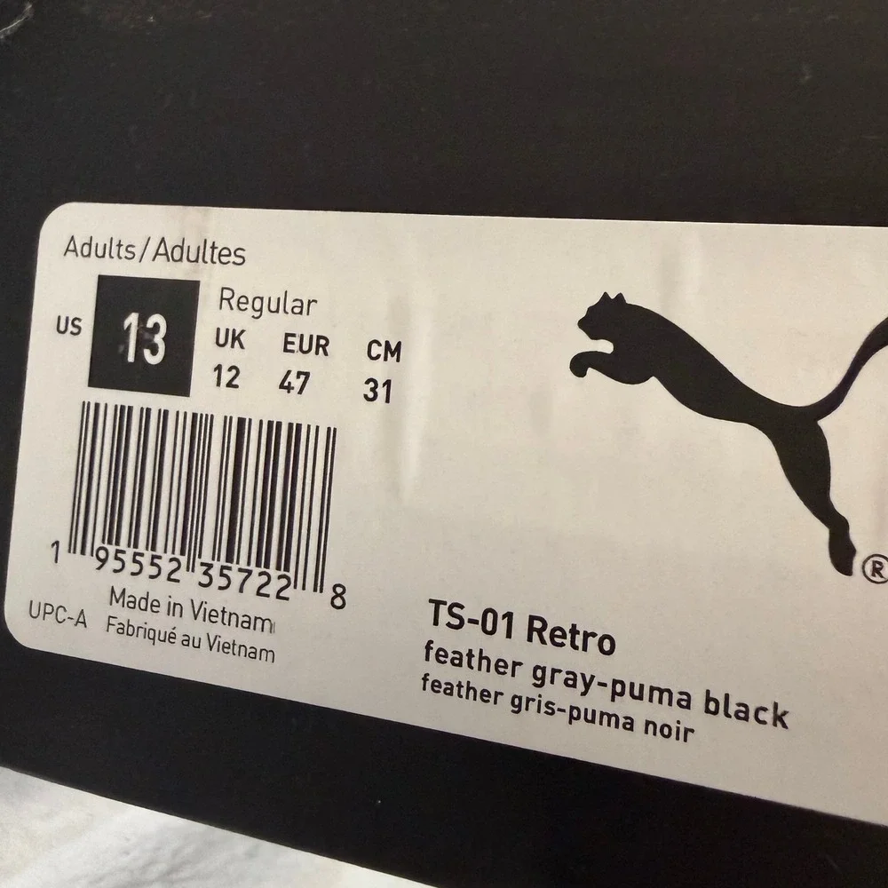 NIB Puma 13 Trinomic Sandal Harbor‎ Mist Grey Retro Luxury Athleisure Streetwear